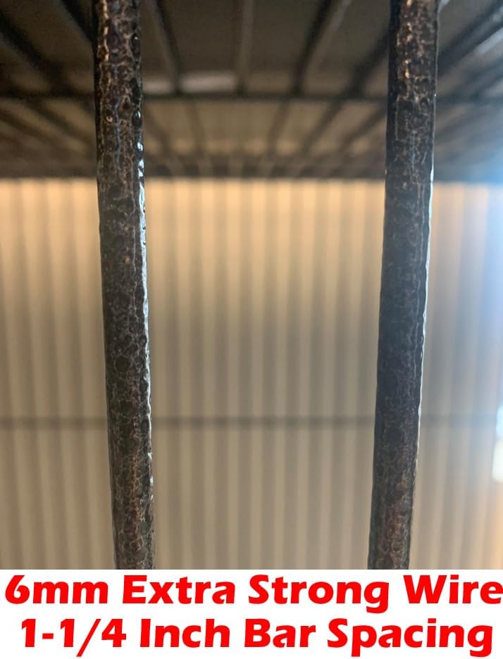 XX Large DomeTop Wrought Iron Bird Parrot Cage, 40"x30"x66.5"H, 6mm Extra Strong Wire (Egg Shell White)