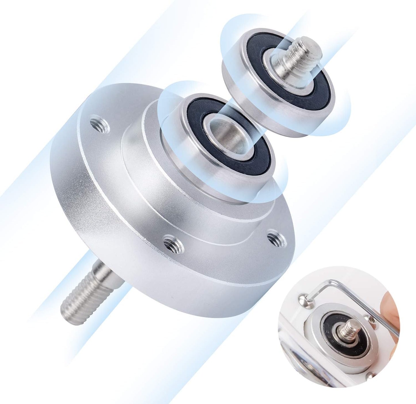 Niteangel Super-Silent Hamster Exercise Wheels: - Quiet Spinner Hamster Running Wheels with Adjustable Stand for Hamsters Gerbils Mice Or Other Small Animals (M, White)