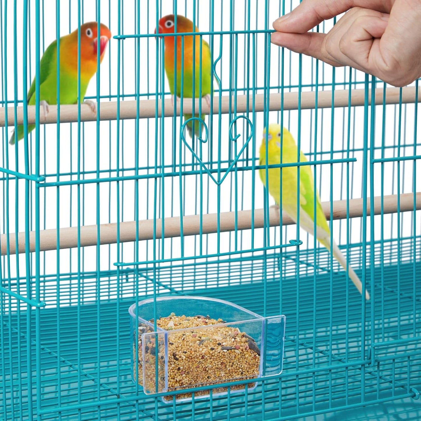 Yaheetech Flight Bird Cage Parakeet Cage for Small Parrots Cockatiels Conures Budgies with Rolling Stand Extra Space Slide-Out Tray