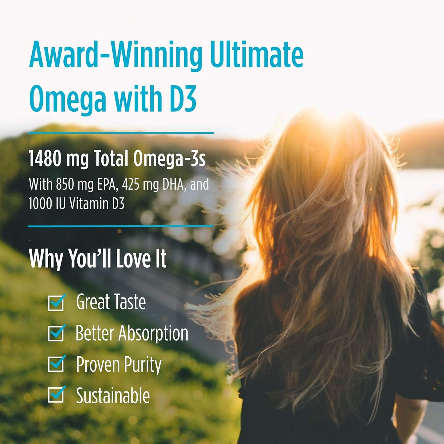 Nordic Naturals Ultimate Omega Xtra, Lemon Flavor - 60 Soft Gels - 1480 mg Omega-3 + 1000 IU Vitamin D3 - EPA & DHA - Brain, Heart, & Immune Health - 30 Servings