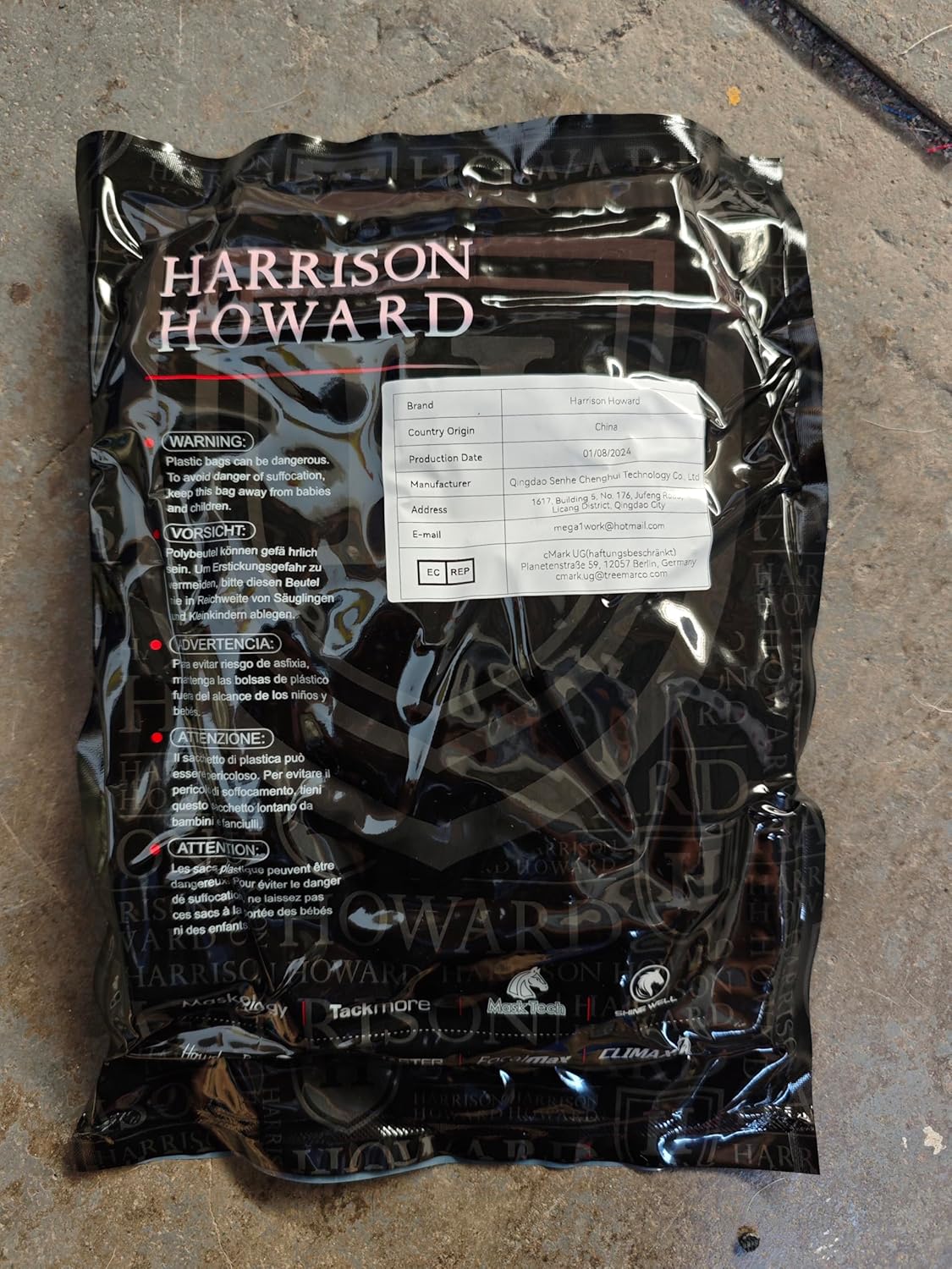 Harrison Howard CareMaster Horse Fly Mask Half Face with Ears Silver/Black Retro Medium Cob