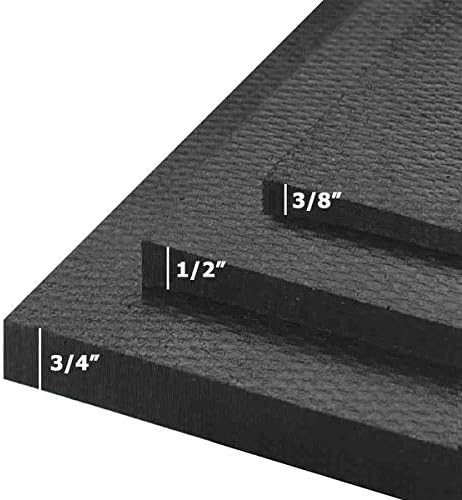 American Floor Tiles - Heavy Duty Stall Tiles - Stable/Horse Tiles - Thick, Durable Rubber Flooring Solid Black 6' x 12' Set 1/2" Thick (18 Tiles Total)