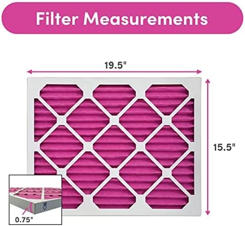 Colorfil 16x20x1 Air Filter (4-Pack) | Made in the USA | Color Changing | Remove Cat and Dog Odor | MERV 8 for Pet Hair Dander and Dust | 15.5"x19.5"x0.75" Exact Size