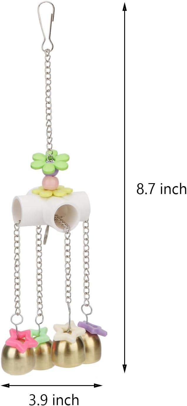 Bird Parrot Bells Toy with Sweet Sound for Budgie Parakeet Cockatiel Conure African Grey Lovebird