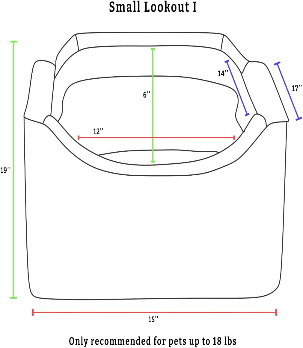 Snoozer Pet Products - Luxury Lookout I Dog Car Seat with Show Dog Microsuede, Small - Palmer Dove