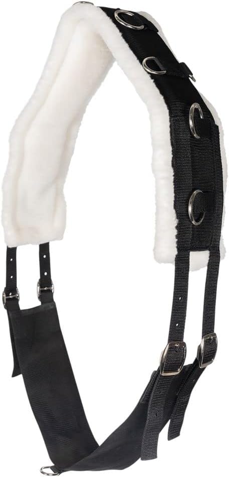 Dura-Tech Fleece Lined Training Surcingle for Horses | Essential for Lunging Work | Comfortable Fleece Lining | Durable Poly Material | Versatile D-Ring Placement | Suitable for All Training Levels