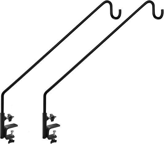 MIXXIDEA 2 Pack Heavy Duty Extensible Adjustable Deck Hooks for Hanging Bird Feeders, Plants, Suet Baskets, Wind Chimes, Lanterns