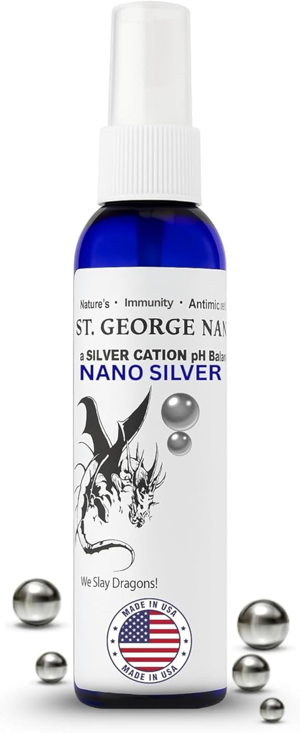 St. George Nano Silver | Collodial Silver Liquid Immune Support Supplement 4 oz.
