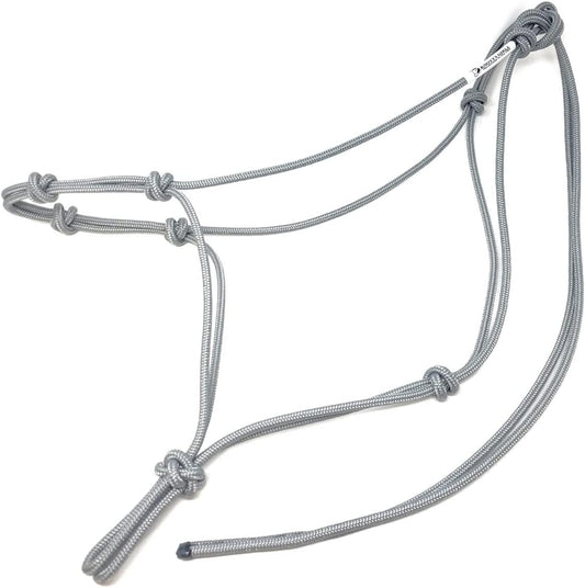 Horse Rope Training Halter - 4 Knot 1/4" Stiff Halter Cord - Used by Famous Trainers Multiple Sizes Multiple Colors