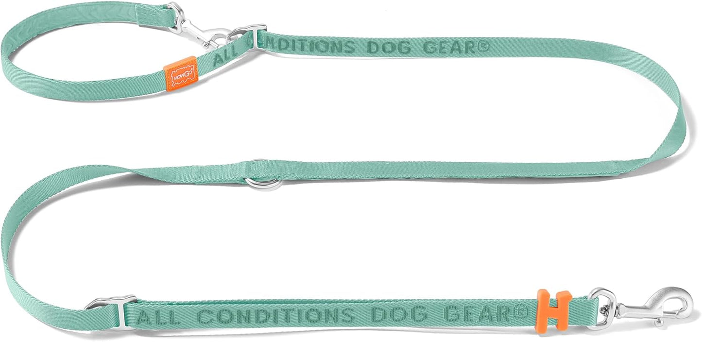 HOWGO 8-in-1 Multifunctional Hands Free Dog Training Leash with Padded Handle,8.5 FT Nylon Adjustable Length,Lightweight Aviation Aluminum,Crossbody Waist Leash for Puppy Medium Large Dogs (MintGreen)