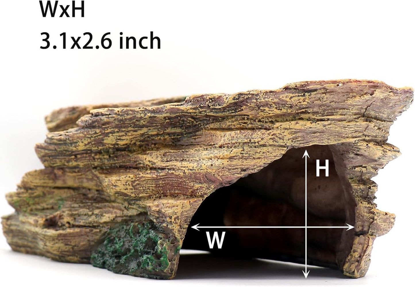 Turtle Basking Platform Shale Scape Step Ledge, Reptile Cave Hideout Turtle Tank Accessories Decorations, Great for Reptiles, Amphibians, Leopard Gecko, Bearded Dragons, Lizard, Frogs