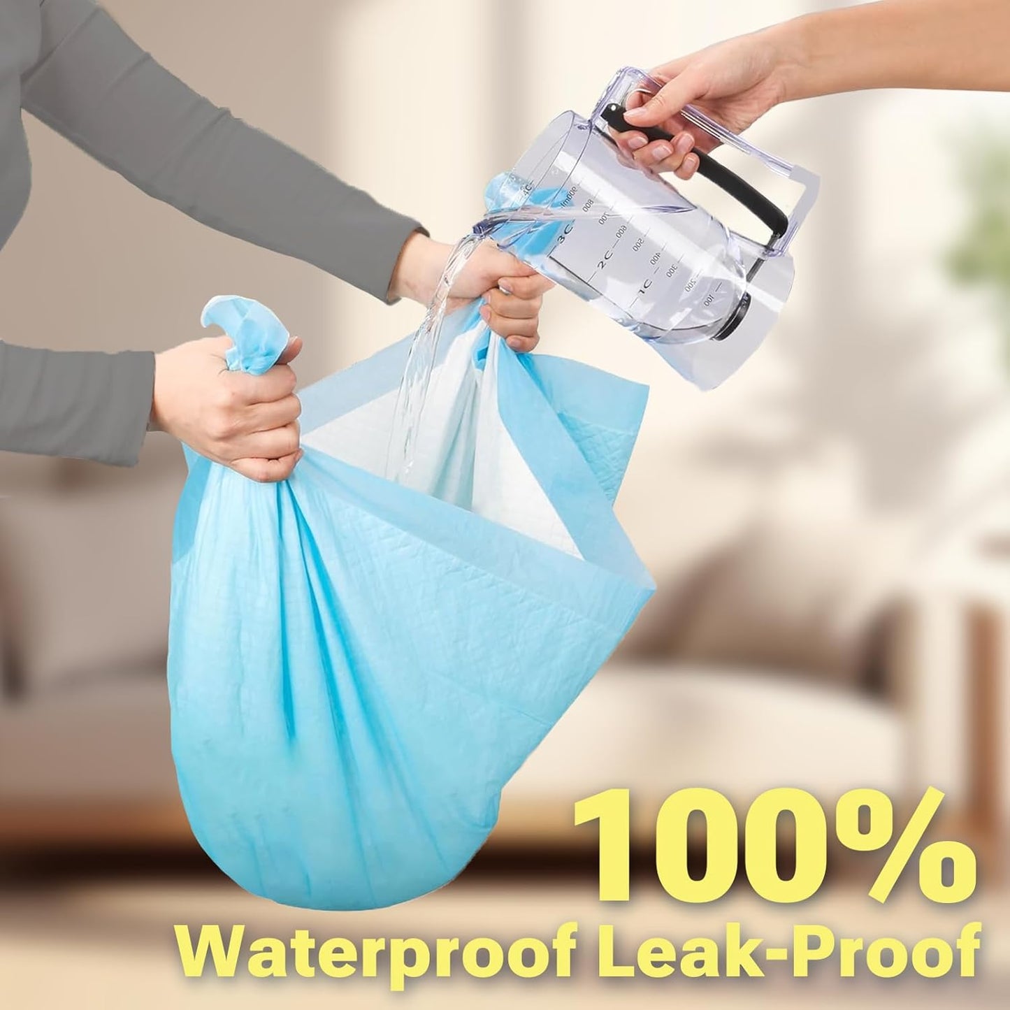 100 Count Super Absorbency Puppy Pads 22"x 22", Leakproof Quick Drying Dog Training Pee Pads, Puppy Pee Pads, Disposable Underpads Changing Pads for Baby, Puppy and Adults