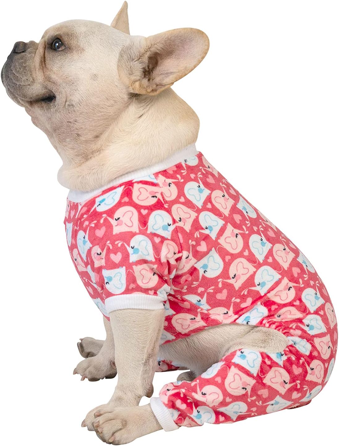 CuteBone Dog Halloween Pajamas Puppy Onesies Small Dogs Soft Pjs Coat Cat Apparel Comfy Pet Christmas Clothes Outfit Doggie Bodysuit P145XL