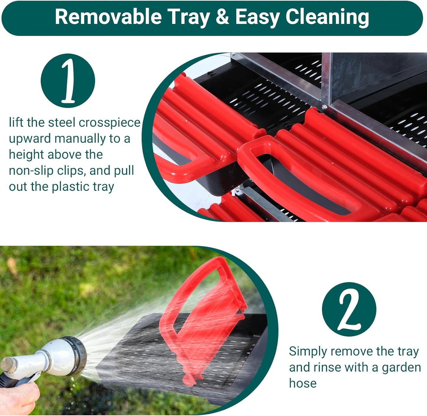 Nesting Boxes for Chickens, Chickens Laying Boxes for Chicken Coop, 8 Compartments Chicken Nesting Boxes, with Removable Tray, Easy Cleaning, for Hens Outdoor Chicken Coop Farm Yard, Red