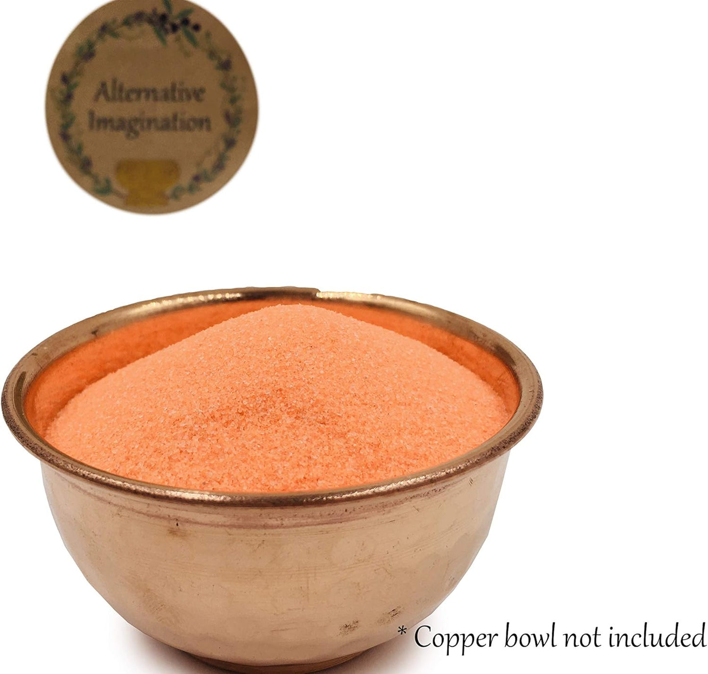 Orange Sand - Fine Sand for Zen Garden, Resin Incense Burner, Smudge Bowl, Ritual Incense, Cast Iron Cauldron, Unity Ceremony, Sensory Bin Table, Mandalas, Crafts by Alternative Imagination (1 Pound)