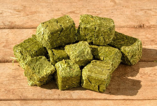 CZ Grain Alfalfa Cubes for Feeding - Rabbits, Goats, Chickens, Cattle, Horses, All Animals Love Alfalfa Cubes (1 Pound)