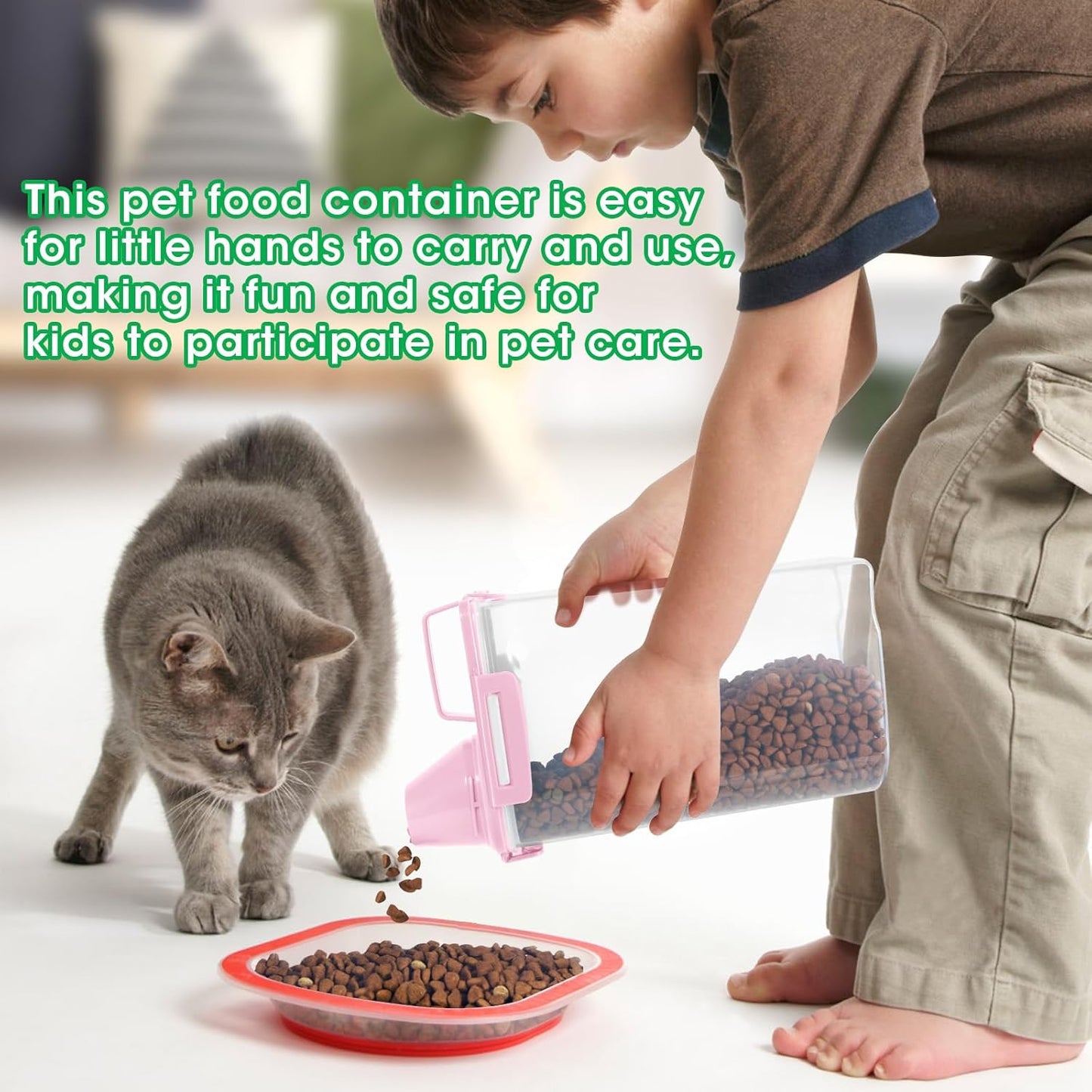 TBMax Rice Storage Container 5 Lbs, Small Airtight Dry Food Container for Flour Cereal Pasta Kitchen Pantry Organization -Red