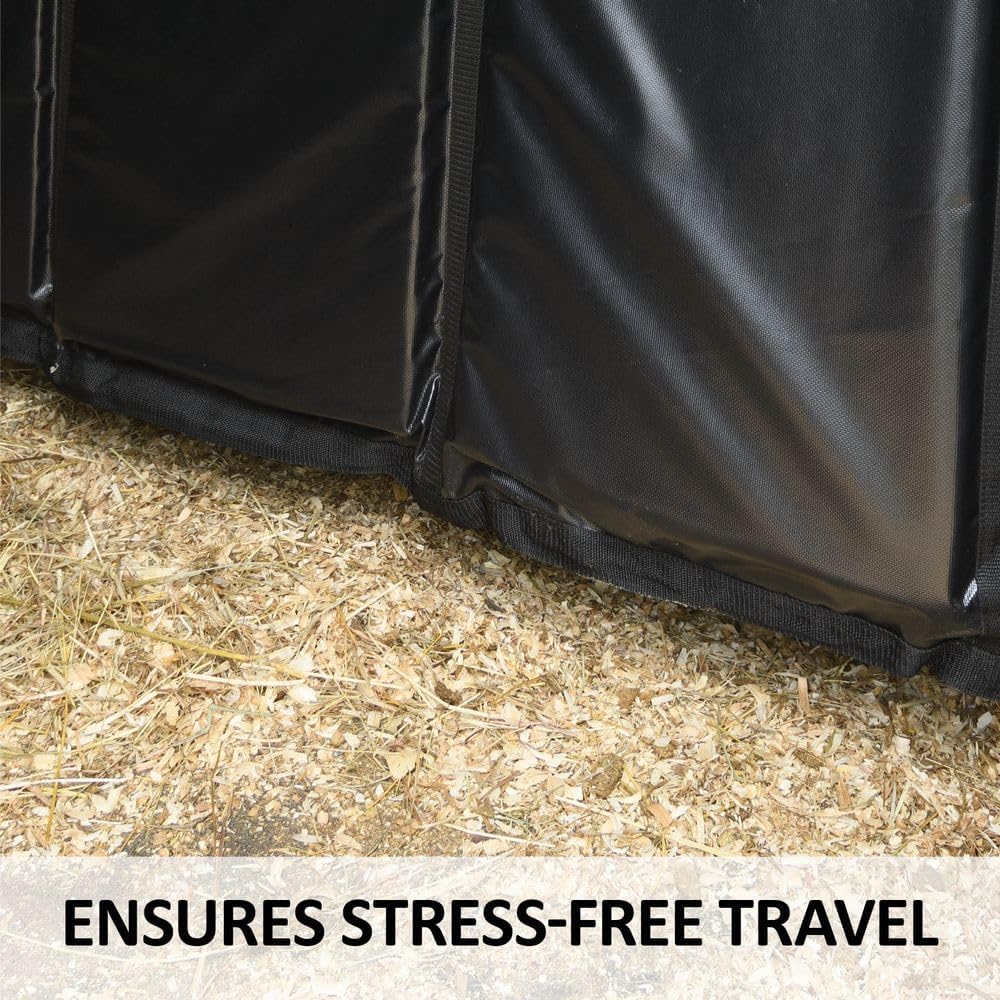 Schneiders Trailer Stall Wall Kick Pad Mat | High-Density Foam | Double PVC Vinyl for Horse Travel Safety | Color Black