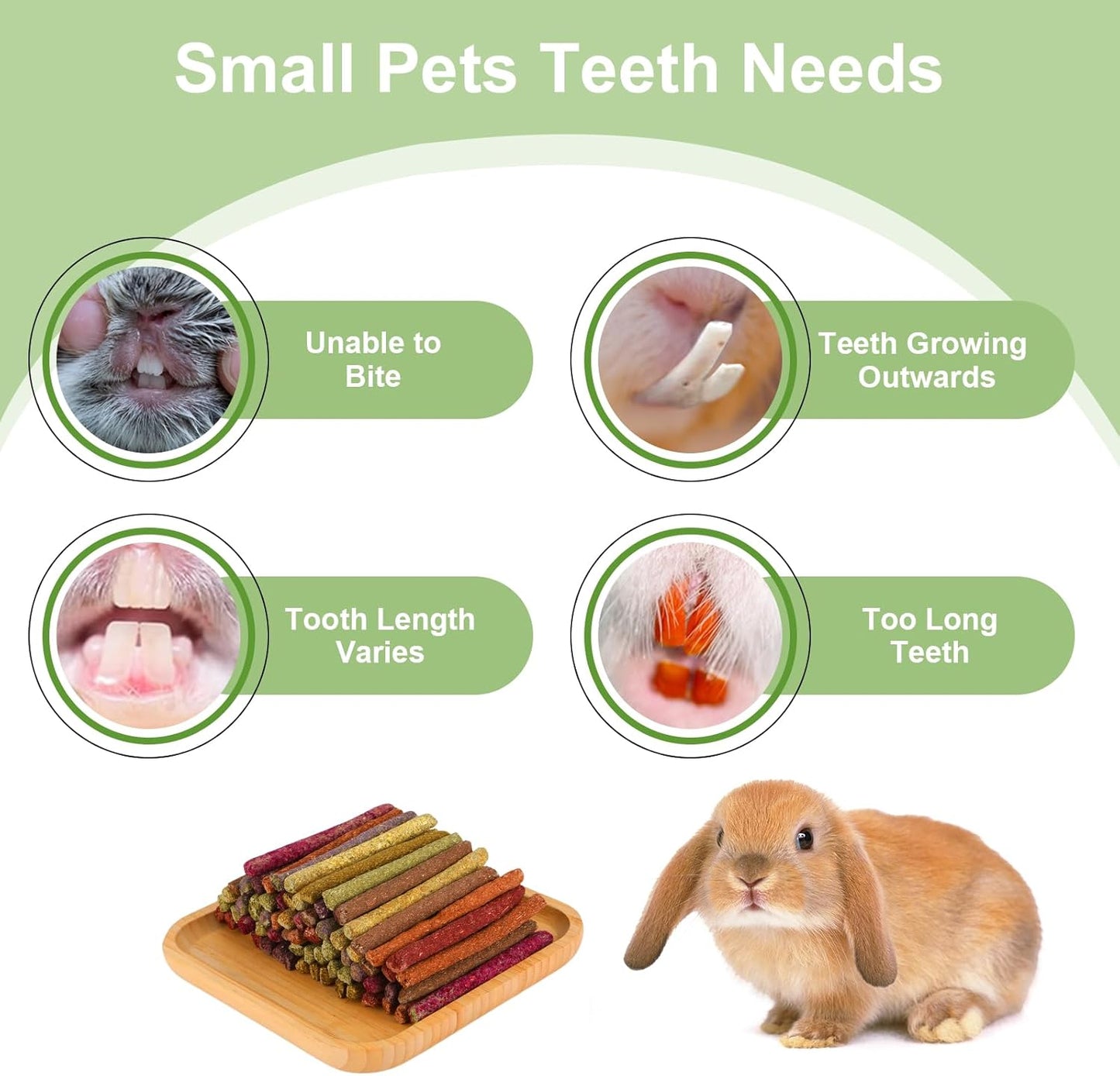 70PCS Rabbit Chew Sticks, Bunny Guinea Pig Toys for Teeth Natural Timothy Hay Sticks for Rabbit Chinchilla Guinea Pig Bunny Hamster - Chews Toys for Small Rodents' Teeth