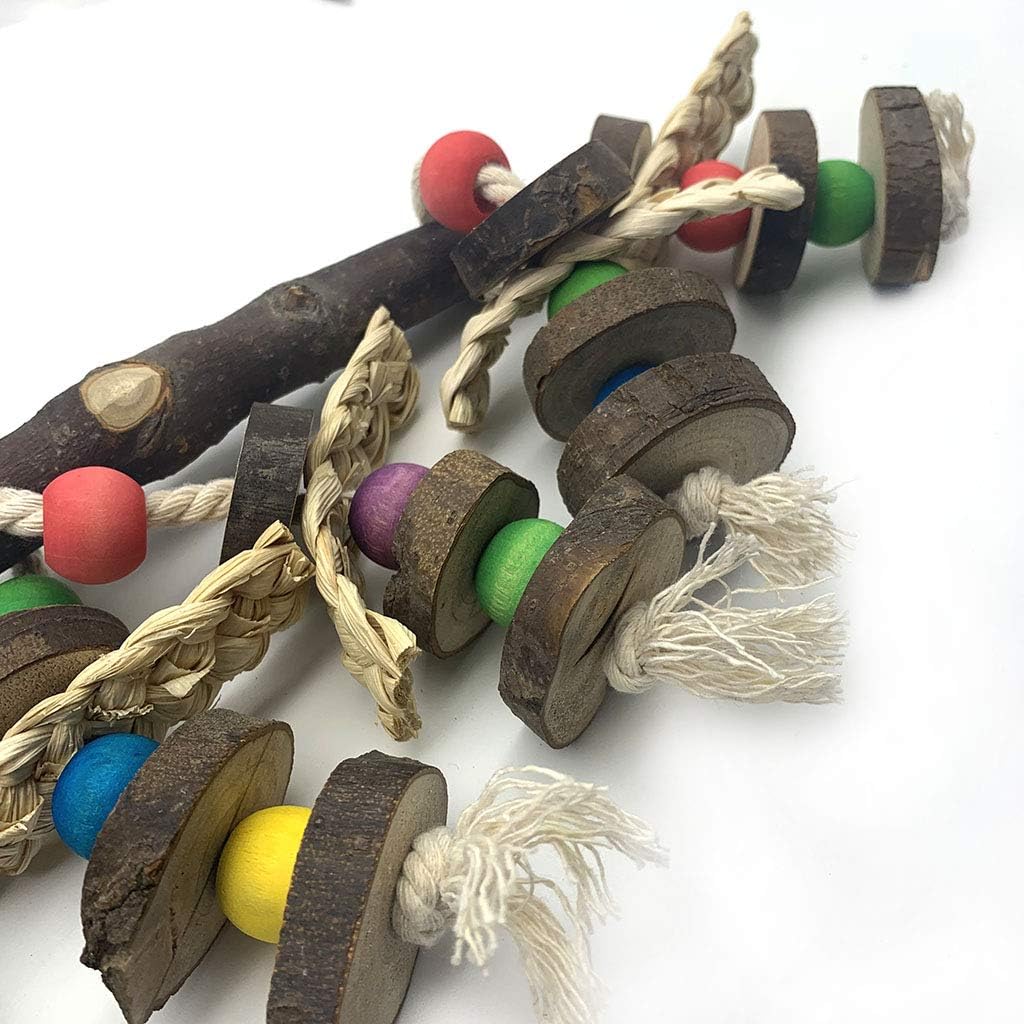 EBaokuup Wood Bird Chewing Toys-Blocks Parrot Tearing Toys Best for Finch,Budgie,Parakeets,Cockatiels, Conures,Love Birds and Amazon Parrots