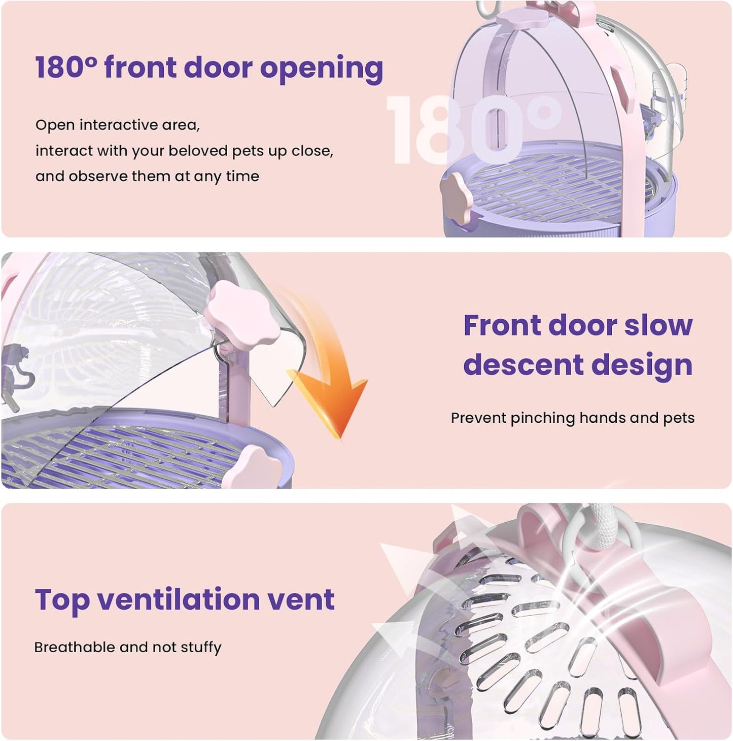Birdcages,Carriers,Small Bird Travel Cage Carrier, Bird Carry Transport Bag，Small Animal Carrier, Travel Carry-Out Cage with Water Bottle (Yellow)