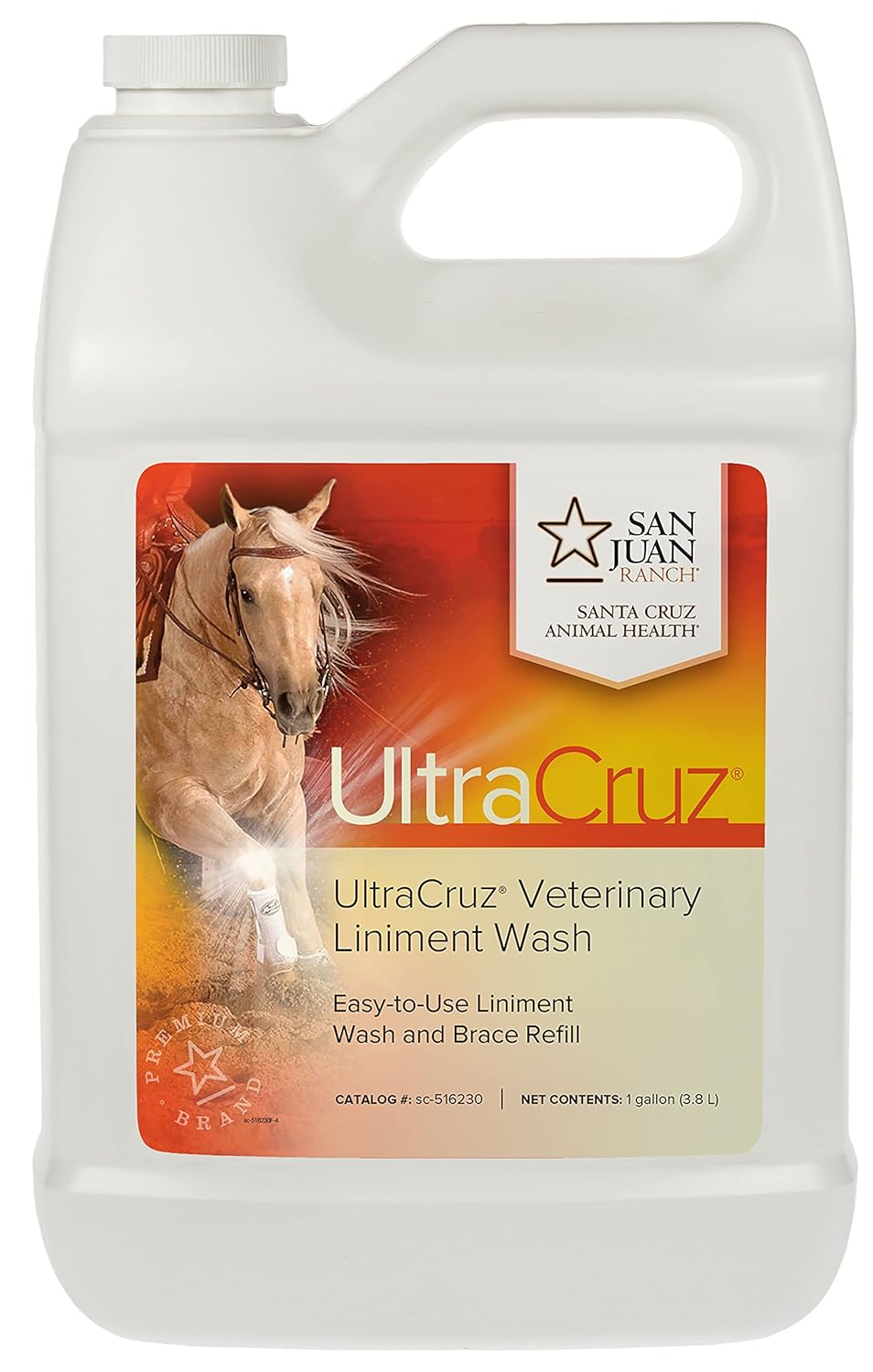 UltraCruz® Veterinary Liniment Wash for Horses, 1 gal Refill