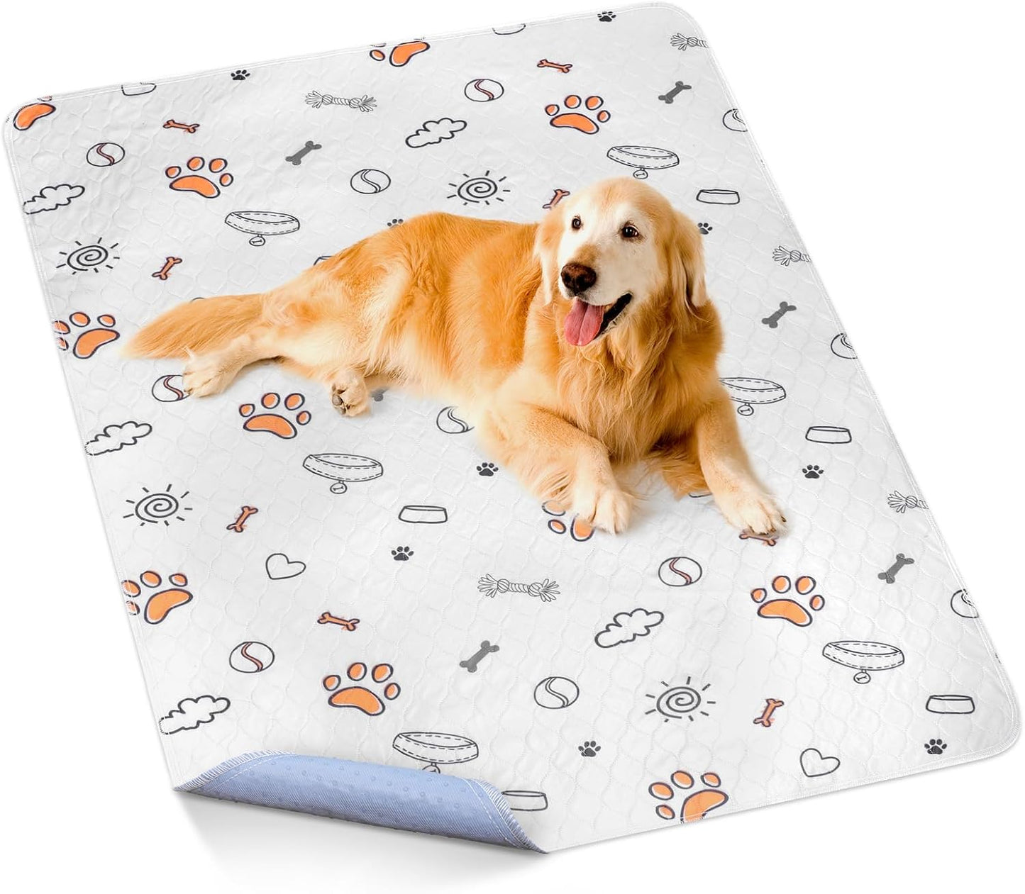 Washable Pee Pads for Dogs, Extra Large 60"x48" Super Absorbent Reusable Training Dog Pads, 100% Waterproof Non-Slip Dog Pee Pads Whelping Pads Dog Playpen Pads Extra Dog Pads Dog Mat Pet Pads