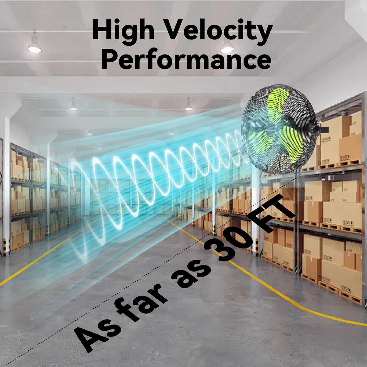 14 Inch Wall Fan Pro Series - Waterproof Motor High Velocity Wall Mount Fans for Commercial, Residential, Warehouse, Covered Patio, Shop, Garage, Barn 3 Speed 3000 CFM UL Safety Listed