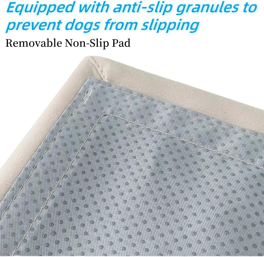 Split Ottoman Dog Ramp, Folding Pet Ramps Stairs for Couch, Pet Ramps Stairs for Small and Large Dogs, Holds up to 220 lbs (Blue, One Size)