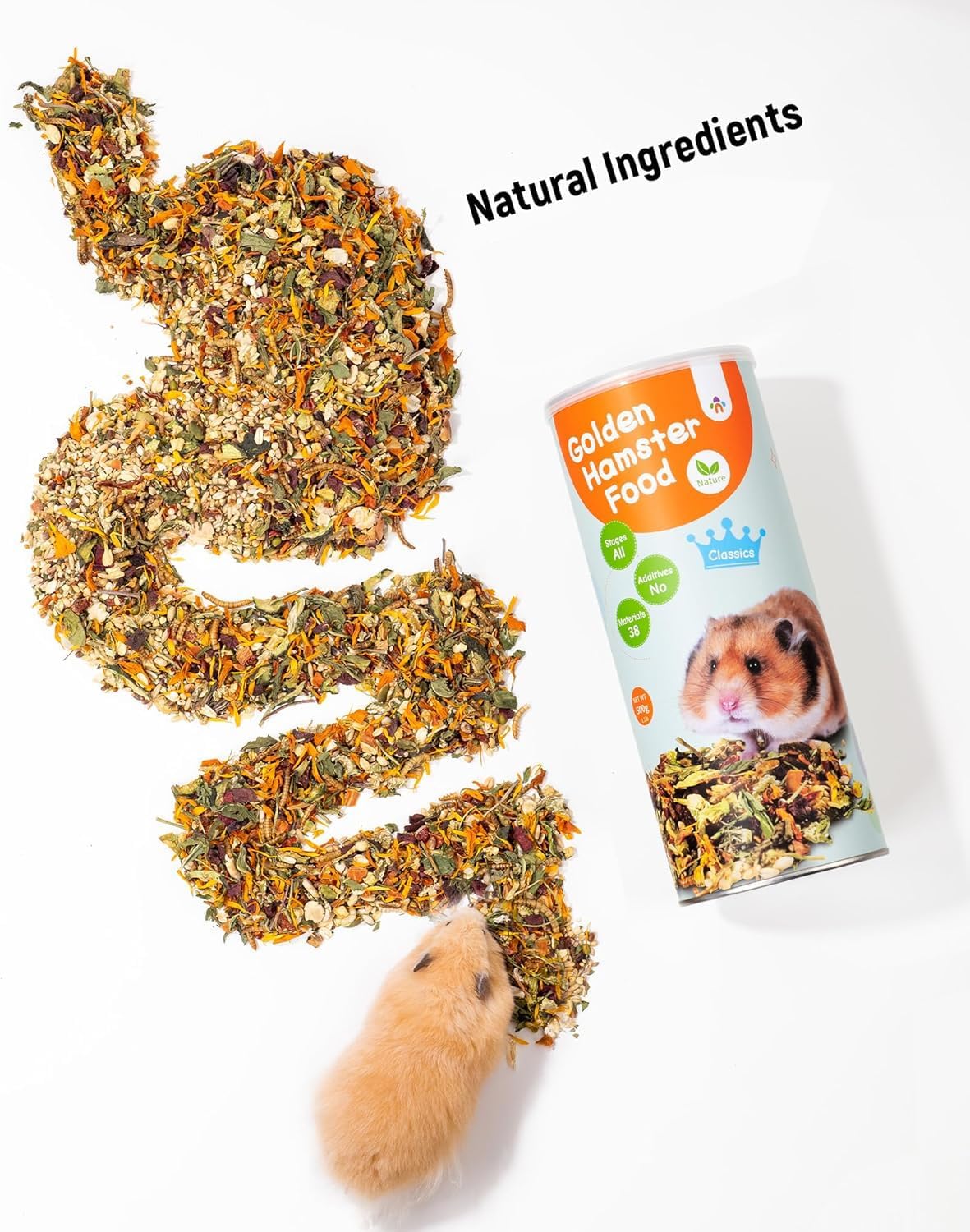 Niteangel Hamster Food & Treats Toy - Small Animal Natural Food for Syrian Golden Hamsters or Other Small-Sized Pets