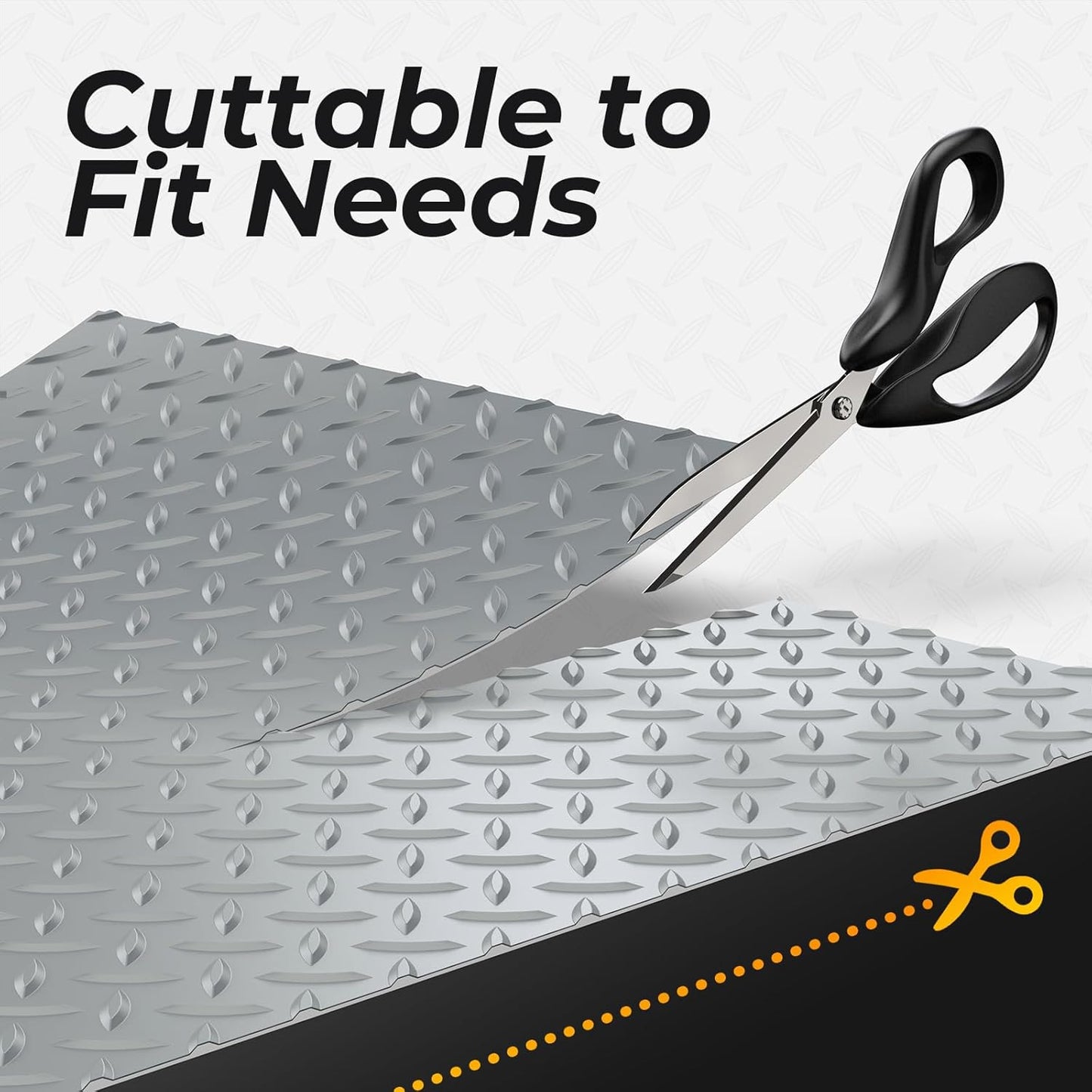 7.8 x 18 FT Garage Floor Mats for Under Car, 2.8mm Thickened Rubber Garage Flooring Roll, M Size 140.4 SQFT Garage Car Mat for Mid-Size SUVs, Sports Car, Light Grey