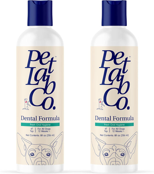 PetLab Co. Dog Dental Formula - Keep Dog Breath Fresh and Teeth Clean - Supports Gum Health - Dog Water Additive Dental Care Targets Tartar - 2pack
