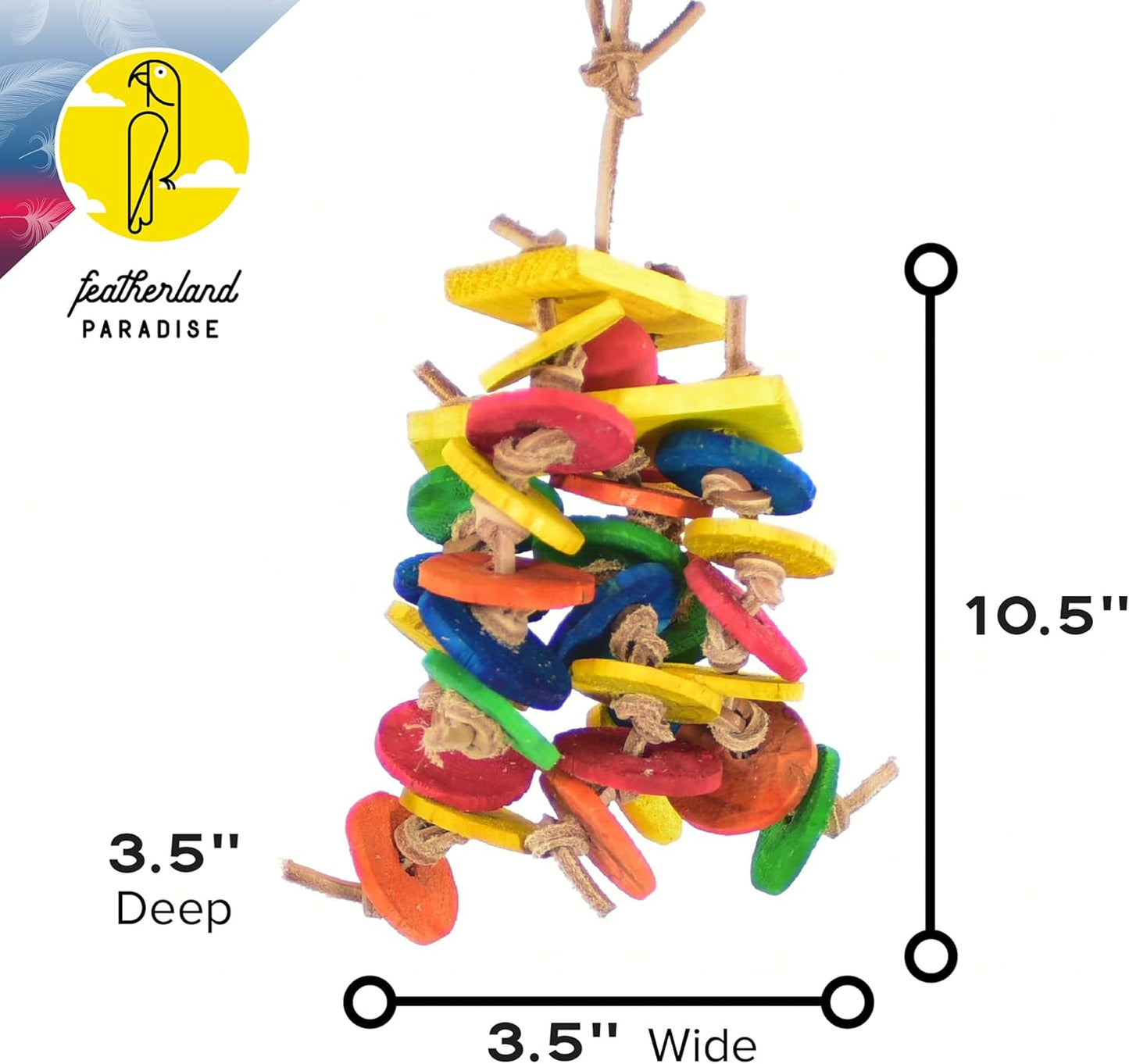 Featherland Paradise Bird Cage Toy, Bird Toys for Parrots, Parakeets, Small and Medium Birds