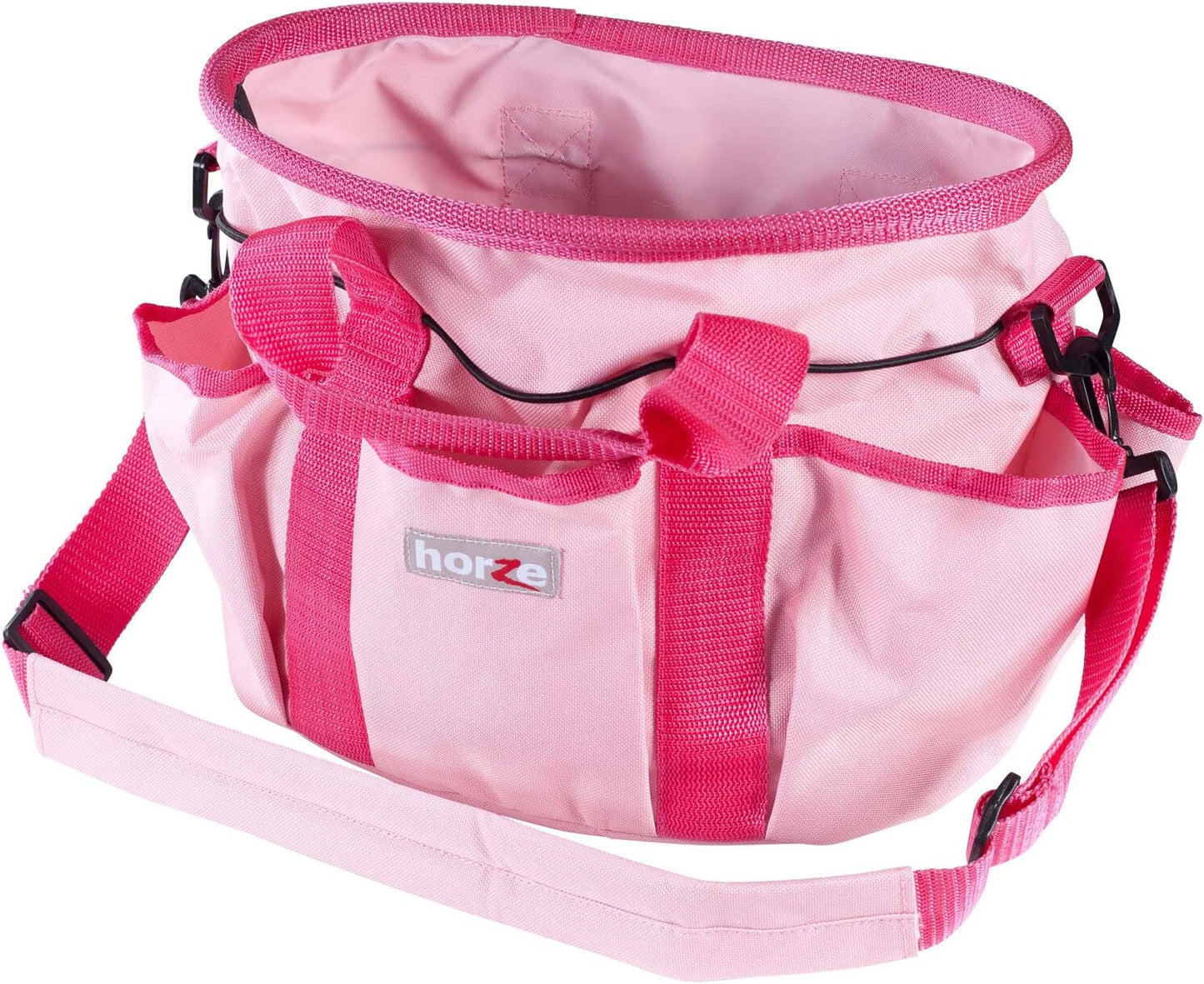 HORZE Grooming Tote Bag for Horses, Dogs with Shoulder Strap and 6 Pockets for Supplies | 12" x 8" x 9"