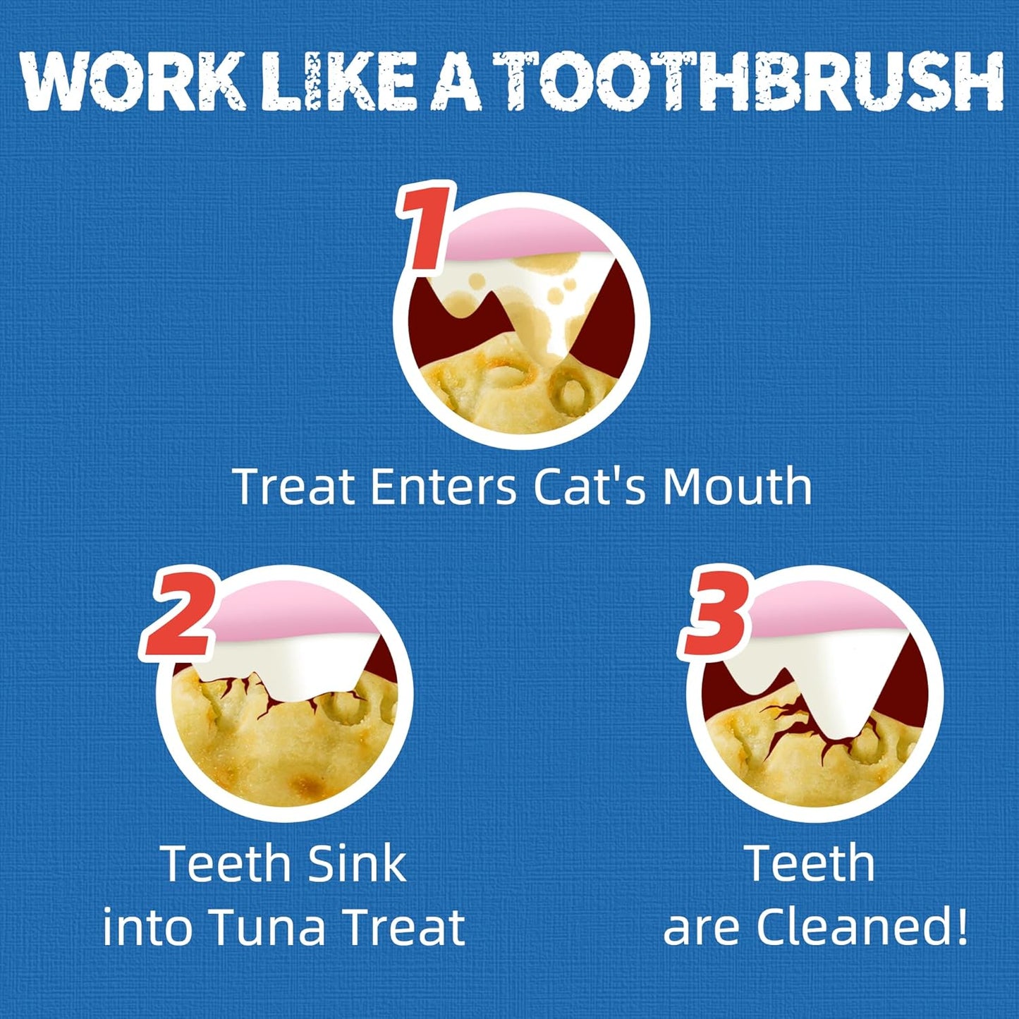 Just Try 16 OZ Tuna Cat Treats for Indoor Cats Training Treats with Real Tuna Omega-3 for Cats Joint Support & Skin Coat Health & Dental Care