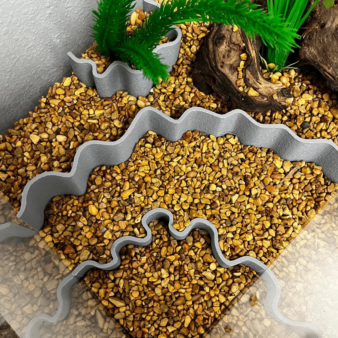 REEFSHAPE Aquarium or Terrarium Substrate Cliffs Combo Pack | Separate Substrate Layers in Aquariums or Terrariums to Create Cliffs & Depth | Made in USA (Cliff Combo, Gray)