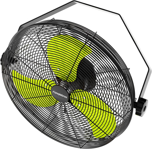 2600 CFM 14 inch Outdoor High Velocity Wall Mounted Fan, 3-Speed Metal Fans with IP44 Enclosure Motor, Industrial Grade Weatherproof Wall Fan for Patio, Greenhouse, Garage, and Gazebo