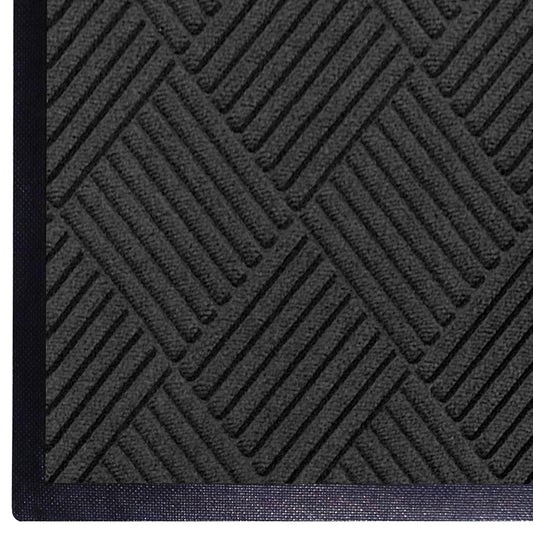 M+A Matting WaterHog Diamond | Commercial-Grade Entrance Mat with Rubber Border – Indoor/Outdoor, Quick Drying, Stain Resistant Door Mat (Charcoal, 6' x 6')