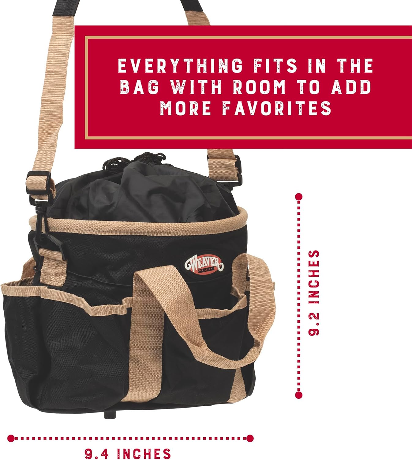 Weaver Leather Grooming Kit, Black/Beige, 65-2055-BK