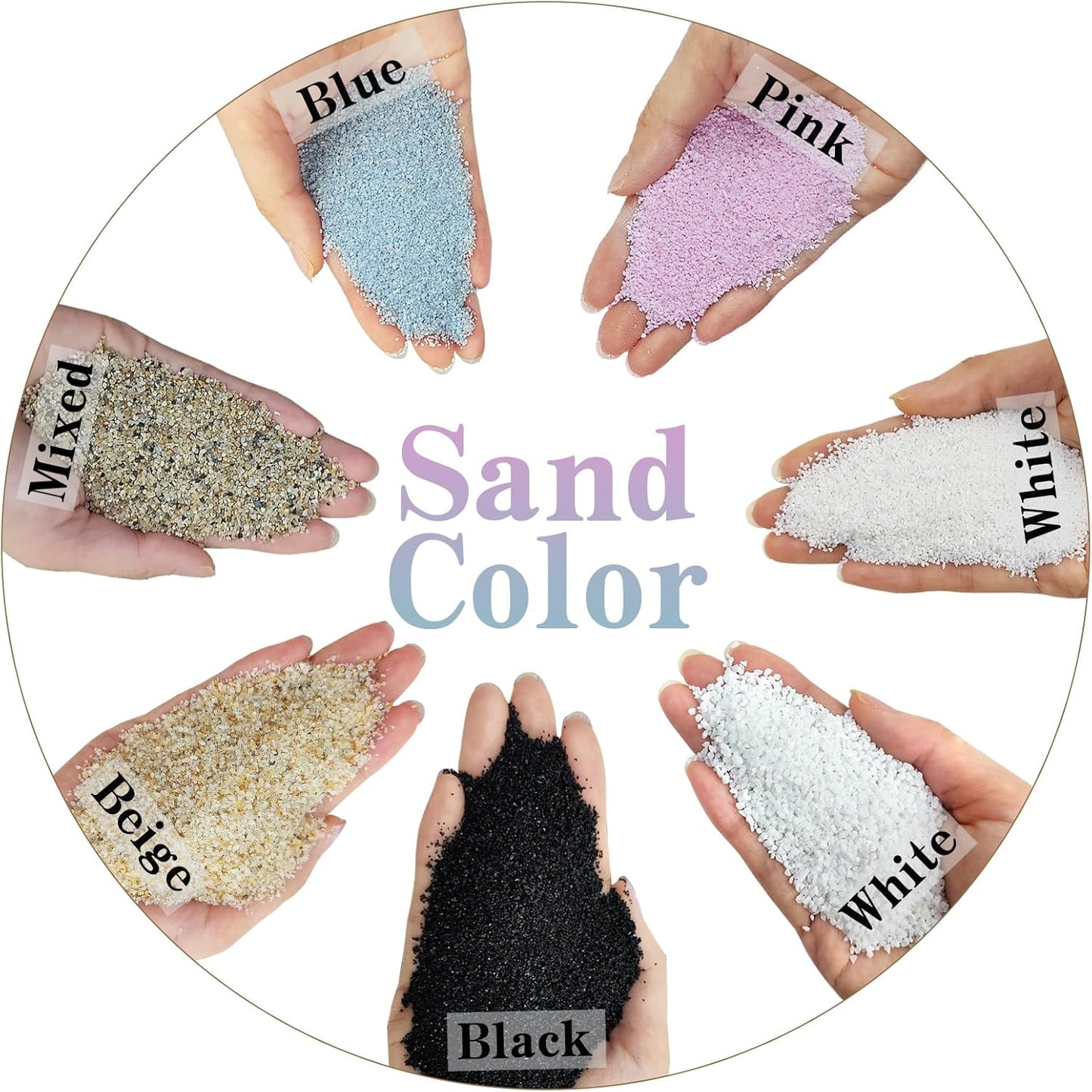 5 lbs Blue Sand, 0.4-0.8 mm Decorative Sand for Aquarium, Fish Tank, Succulents, Candle, Vase, Wedding Ceremony, Arts Crafts and Bowl Fillers