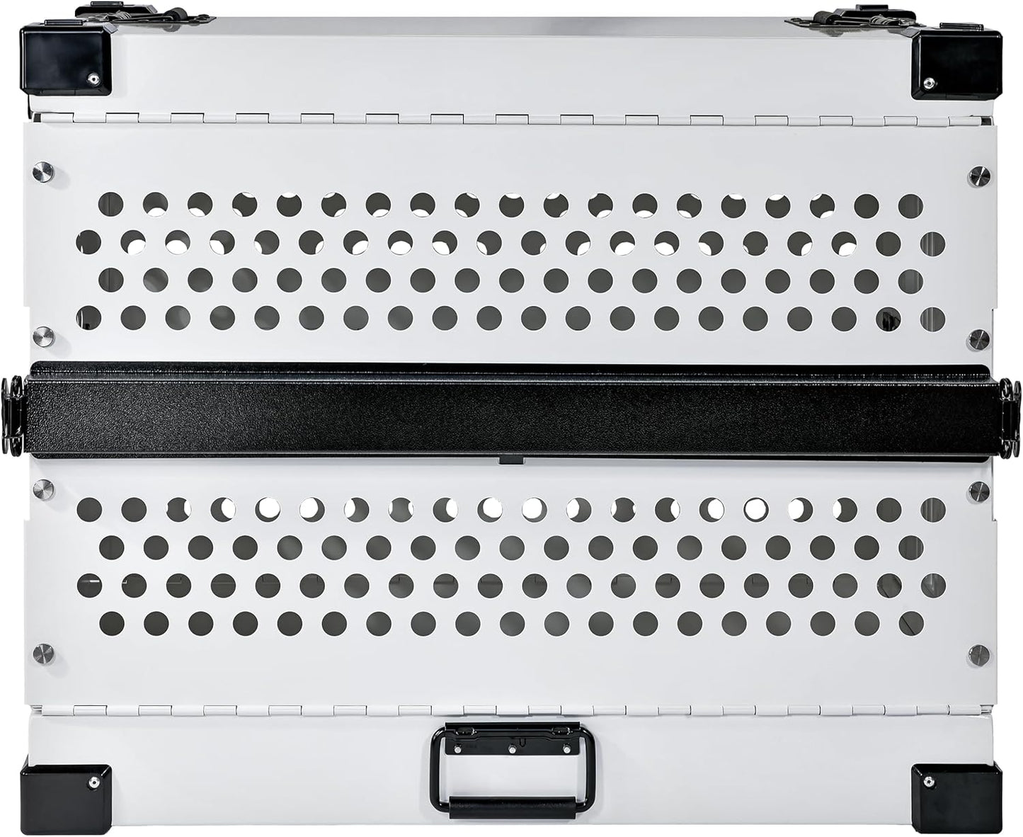 Heavy Duty Fully Collapsible Powder-Coated Aluminum Dog Crate - Small (White)