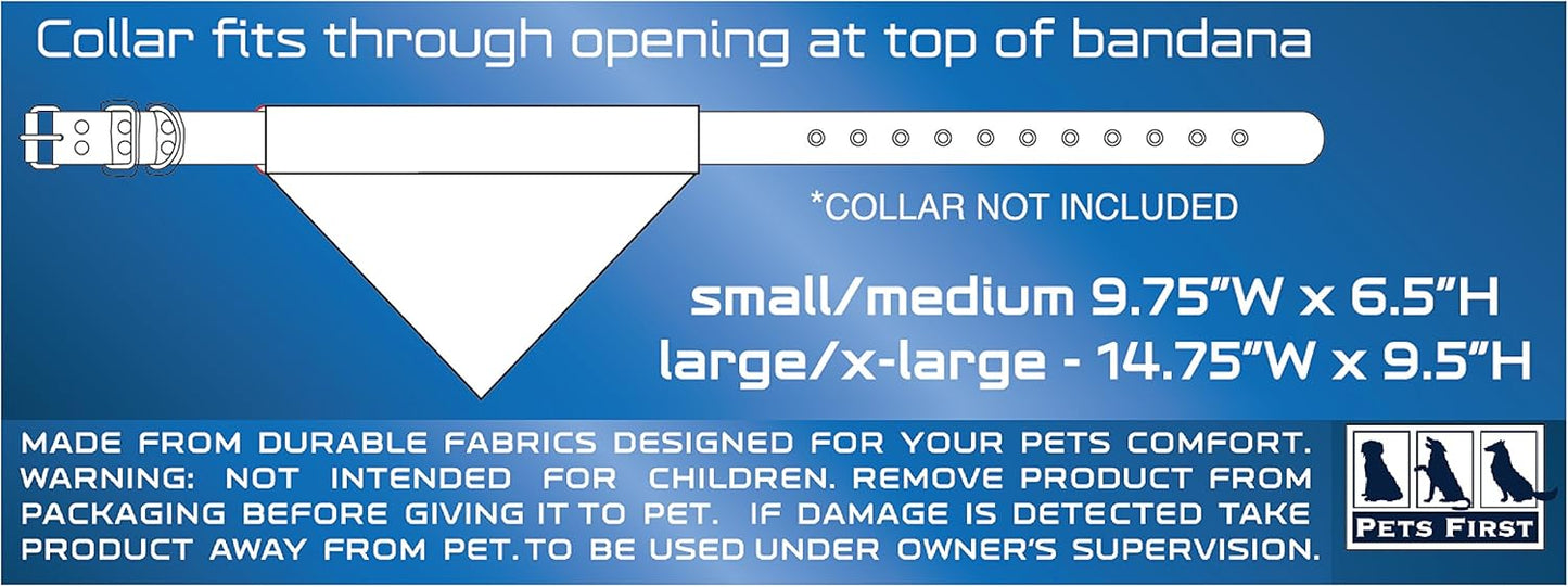 Pets First Collegiate Pet Accessories, Reversible Bandana, Arizona Wildcats, Small/Medium