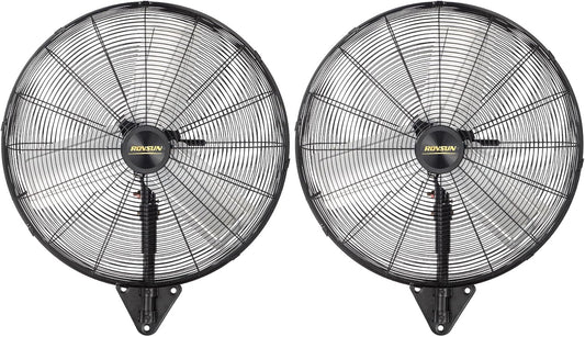 ROVSUN 20" Wall Mounted Fan, High Velocity Industrial Wall Fan, Max 4710 CFM with Wide Angle Oscillating, Suit for Commercial, Residential, Garage, Shop, Greenhouse, Gym, 2-Pack