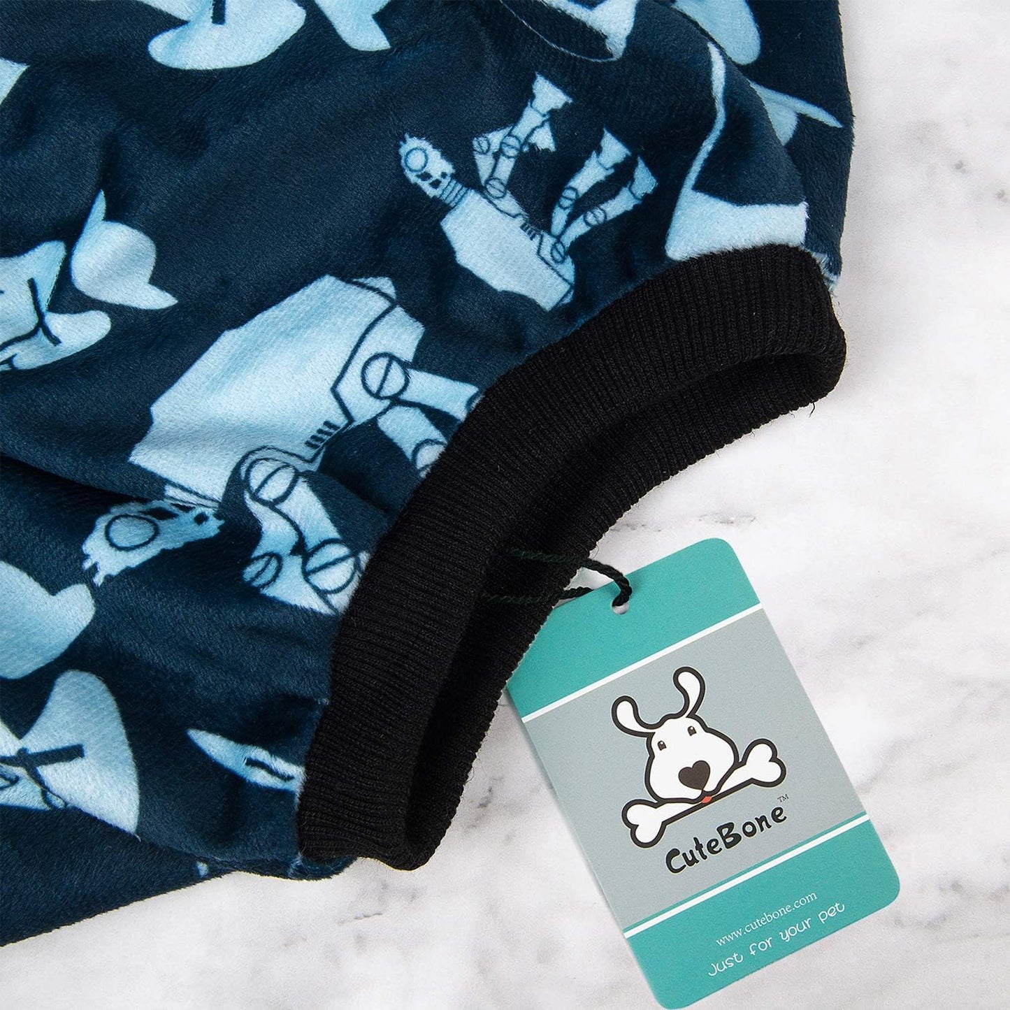 CuteBone Small Dogs Outfit Soft Puppy Onesies Pjs Dog Pajamas Pet Coat Cat Apparel Comfy Doggie Jumpsuit Bodysuit for All Seasons P47XS