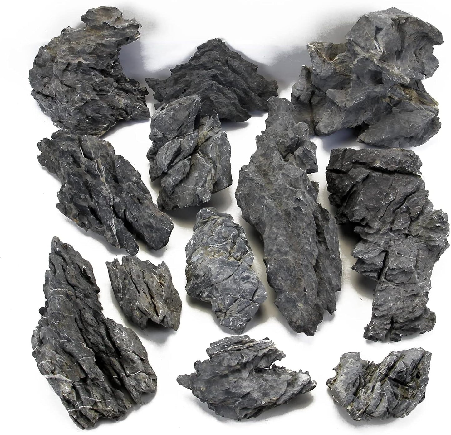 KINGRUI Aquarium Rocks Seiryu Rock Stone 44lb Dragon Stone for Aquarium Landscaping Models Fish Tank Decoration Reptile and Amphibian enclosures 3 to 9 inch