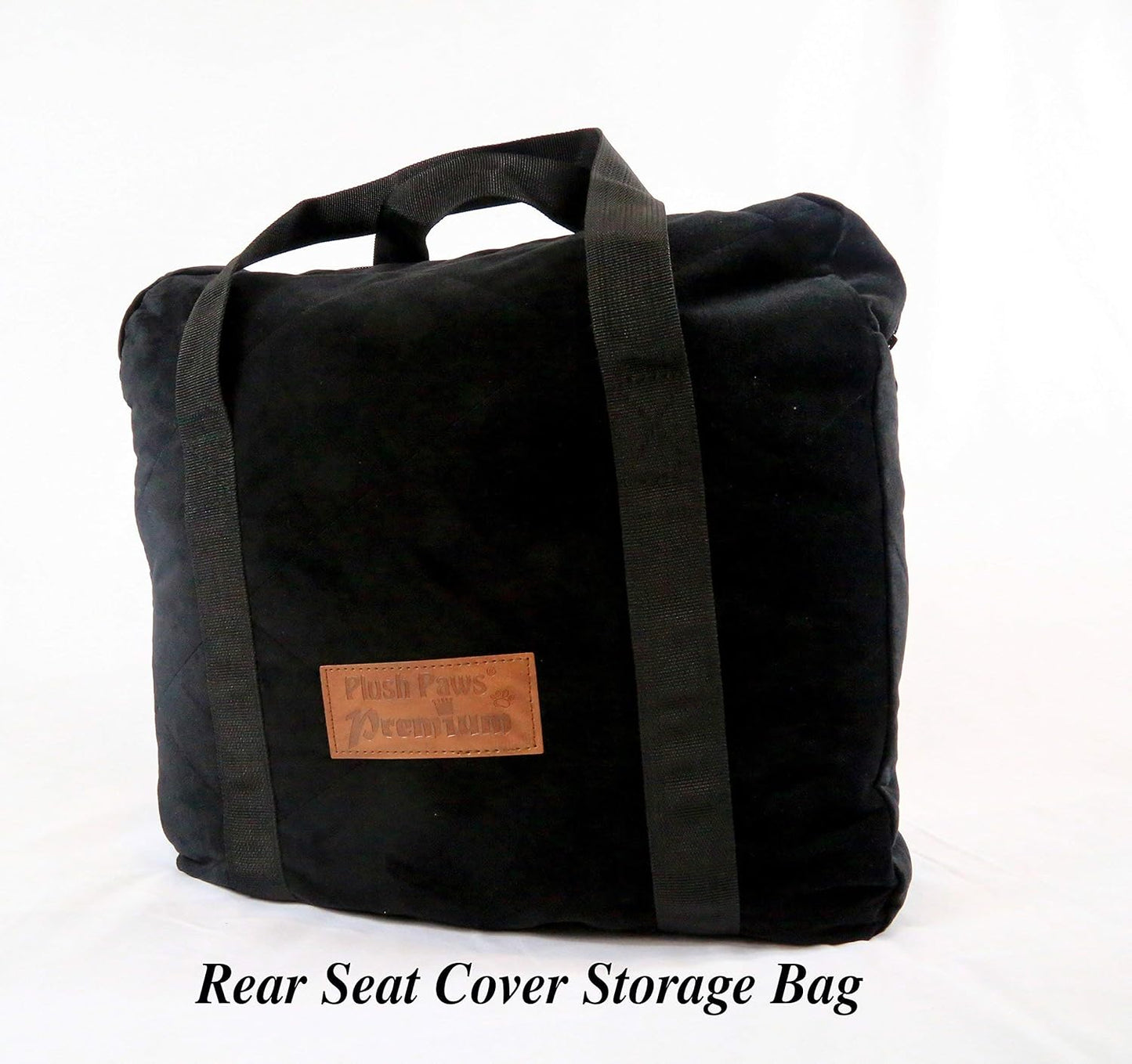 Plush Paws Products Velvet Rear Car Seat Protector w/o Hammock | Washable & Waterproof Back Seat Dog Cover for Car, Truck, & SUV | Nonslip, Tear Resistant Pet Seat Cover | X-Large Desert Sand