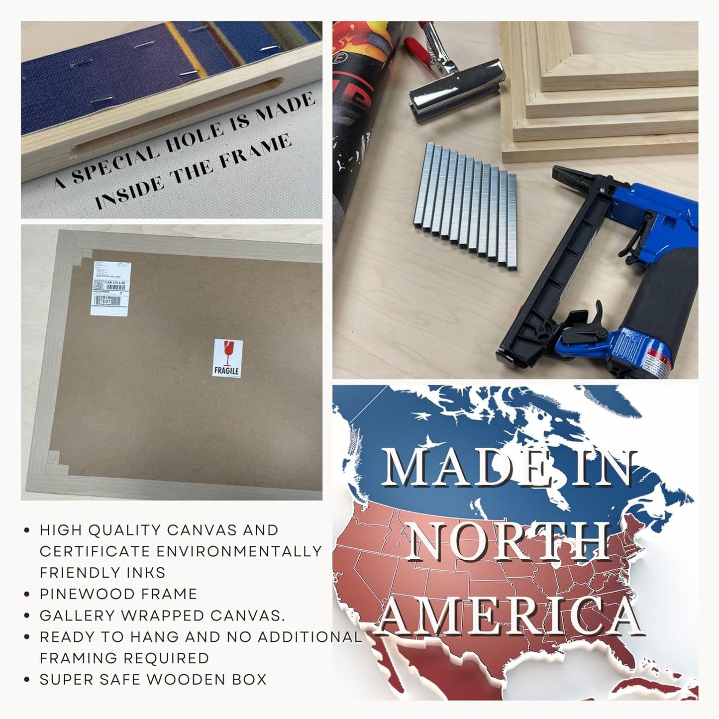 Nature Wall Art Prints - Ocean Forest Mountain Lake Canvas Landscapes - Small to Extra Large Living Room Bedroom Kitchen Bathroom Décor (Blue Ocean Wave, 20L" x 30W")