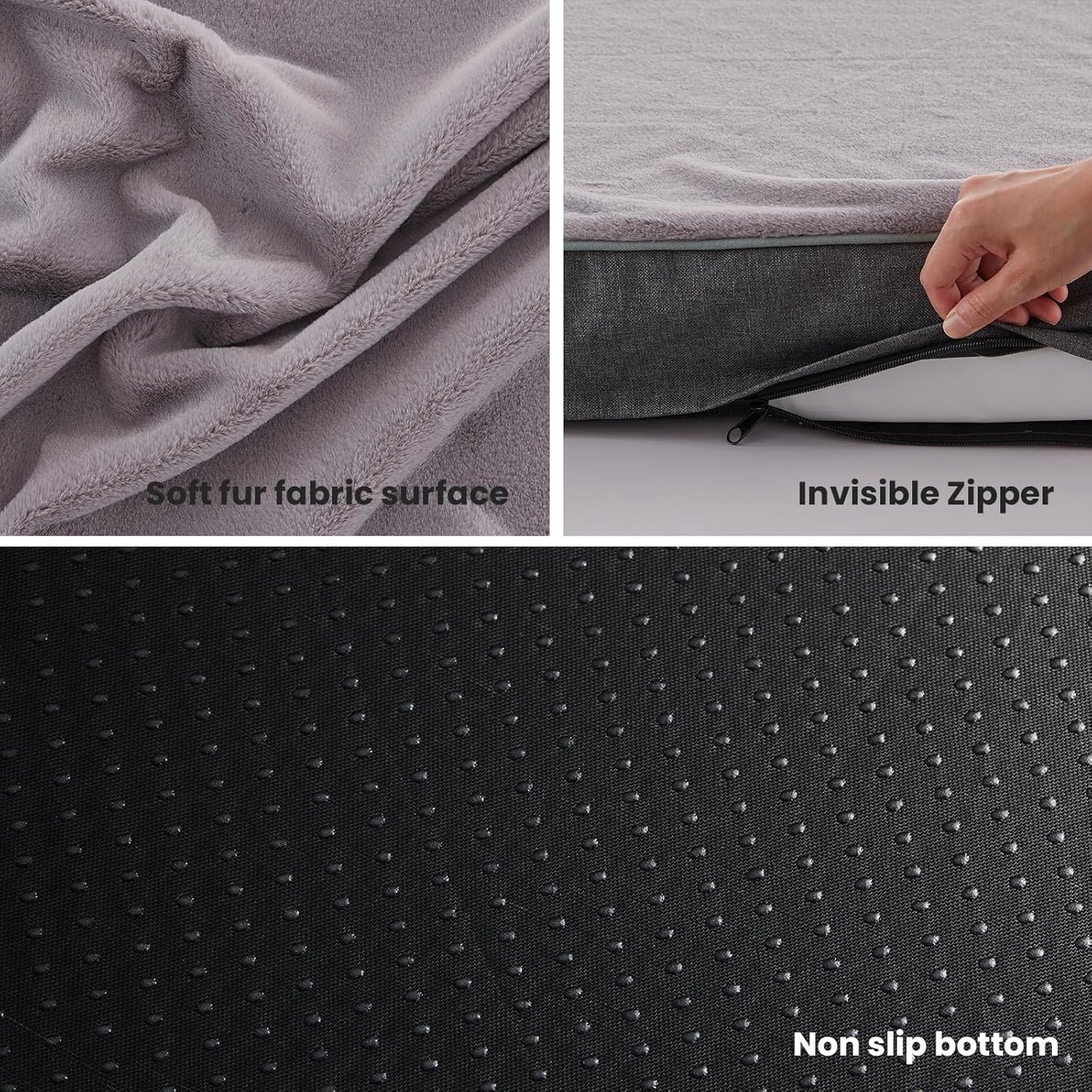 Cooling Dog Beds for Large Dogs, Orthopedic Memory Foam Dog Bed, Large Pet Beds with Washable Cover, Ideal for Arthritic Dogs Up to 65Lbs