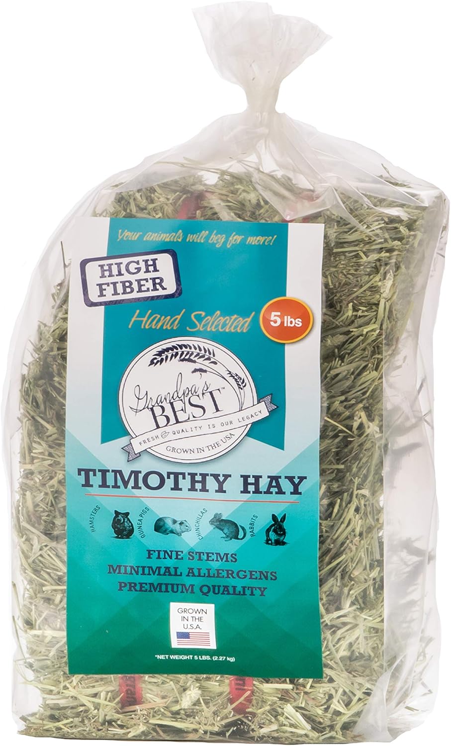 Grandpa's Best Timothy Hay Bale, 5lbs
