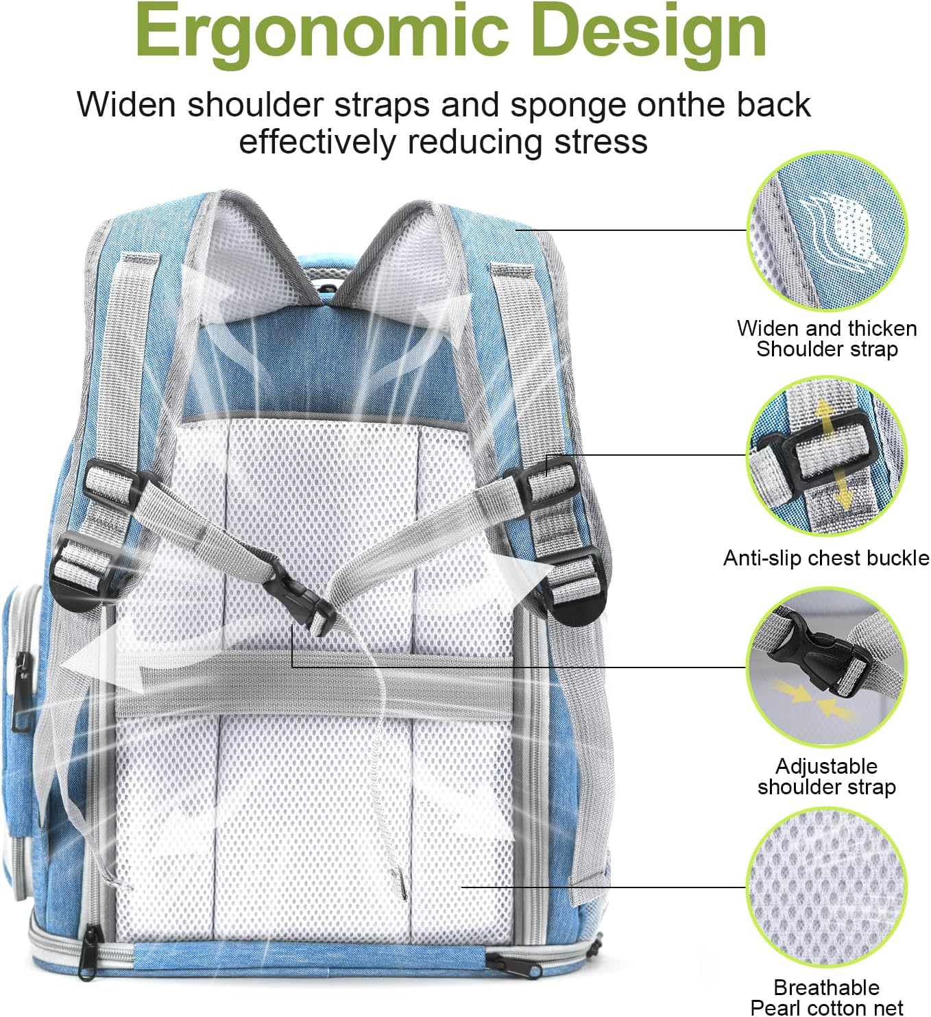 Expandable Cat Backpack,Cat Bubble Backpack Carrier for Carrying Cats, Pets and Small Dogs,Airline-Approved,Designed for Travel, Hiking, Walking,Car （Blue